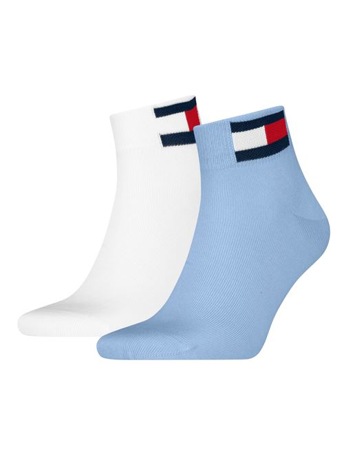 Calzino bianco/celeste 2 paia in cotone Tommy Jeans | 701228223008